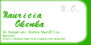 mauricia okenka business card